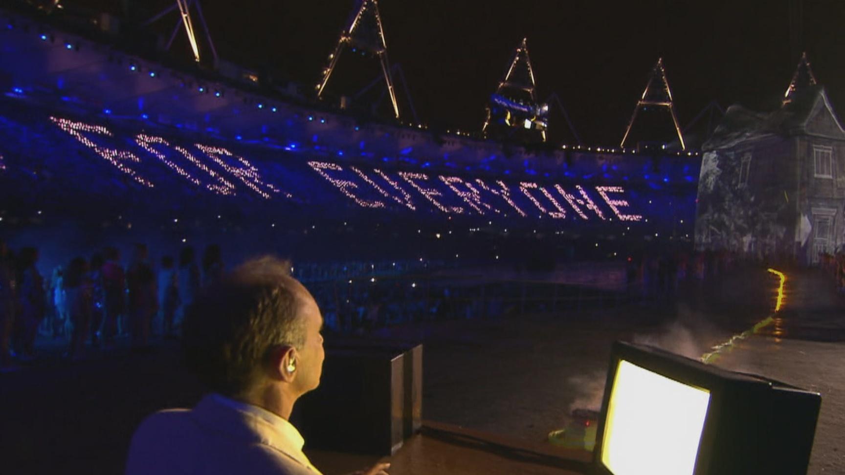 Tim Berners-Lee tweets that 'This is for everyone' at the 2012 Olympic Games opening ceremony using the NeXT computer he used to build the first browser and web server.